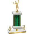 Premium Single Green Glacier Year Volleyball Trophy