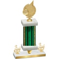 Premium Single Green Glacier Third Place Volleyball Trophy