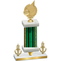 Premium Single Green Glacier Victory Volleyball Trophy