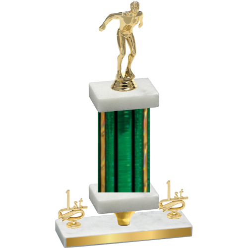 Premium Single Green Glacier First Place Swimming Trophy
