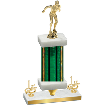 Premium Single Green Glacier First Place Swimming Trophy