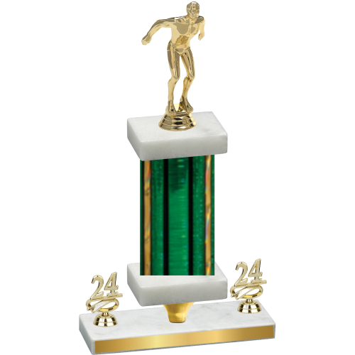 Premium Single Green Glacier Year Swimming Trophy