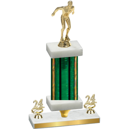 Premium Single Green Glacier Year Swimming Trophy