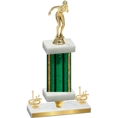 Premium Single Green Glacier First Place Tennis Trophy