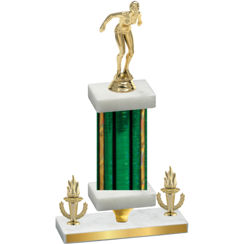 Premium Single Green Glacier Victory Tennis Trophy