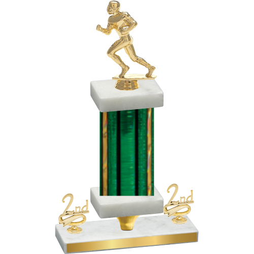 Premium Single Green Glacier Second Place Football Trophy