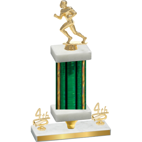 Premium Single Green Glacier Fourth Place Football Trophy