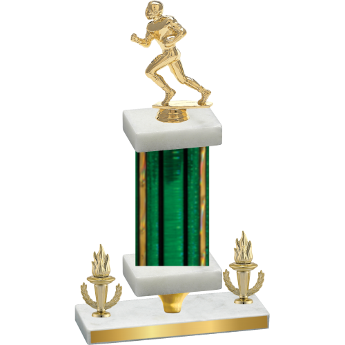Premium Single Green Glacier Victory Football Trophy