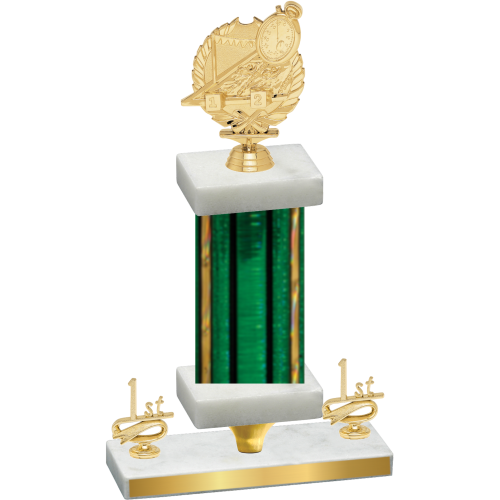 Premium Single Green Glacier First Place Swimming Trophy
