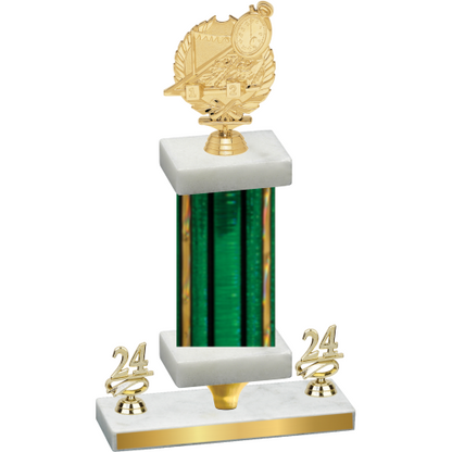 Premium Single Green Glacier Year Swimming Trophy