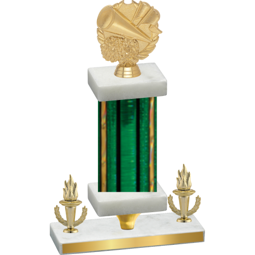 Premium Single Green Glacier Victory Cheerleading Trophy