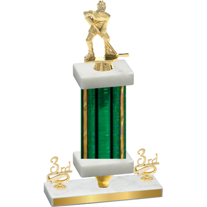 Premium Single Green Glacier Third Place Hockey Trophy