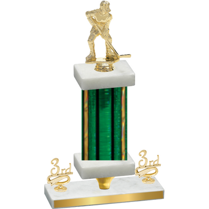 Premium Single Green Glacier Third Place Hockey Trophy