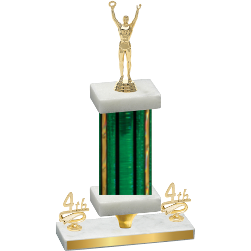 Premium Single Green Glacier Fourth Place Victory Trophy