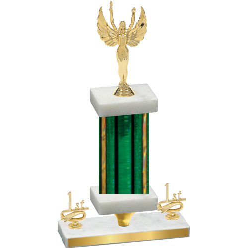 Premium Single Green Glacier First Place Victory Trophy