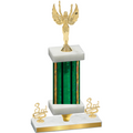 Premium Single Green Glacier Third Place Victory Trophy