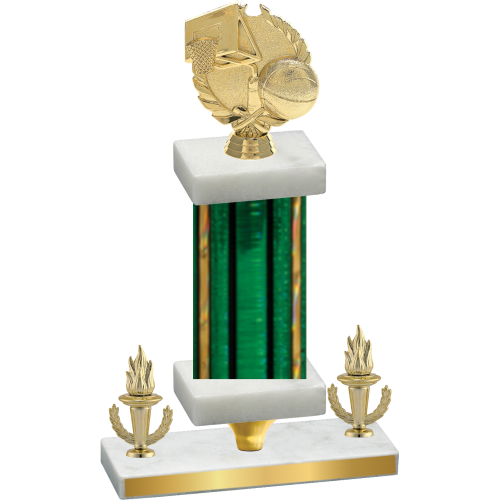 Premium Single Green Glacier Victory Basketball Trophy