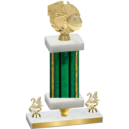 Premium Single Green Glacier Year Basketball Trophy