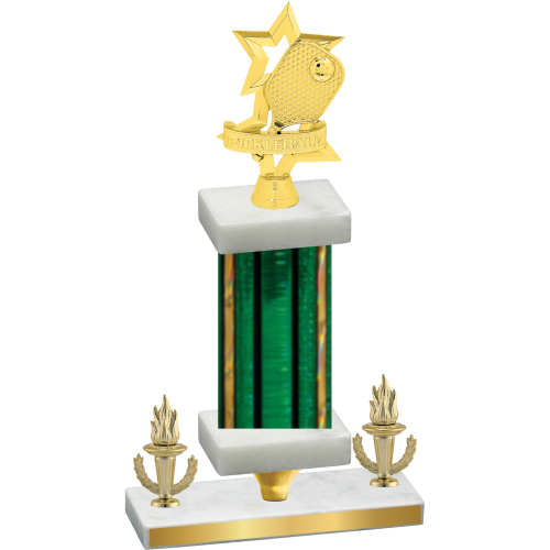 Premium Single Green Glacier Victory Pickleball Trophy