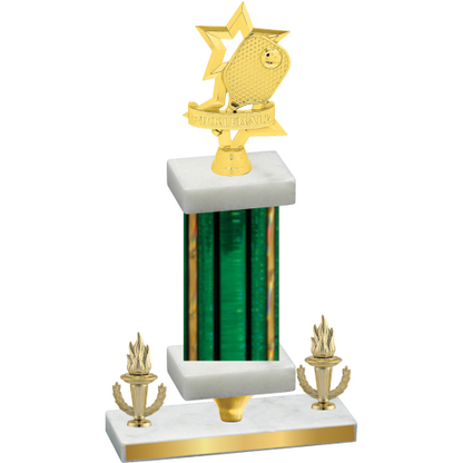 Premium Single Green Glacier Victory Pickleball Trophy