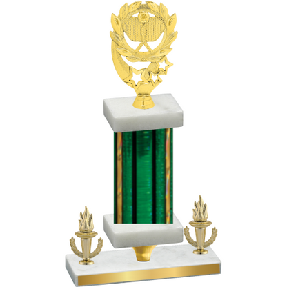 Premium Single Green Glacier Victory Pickleball Trophy