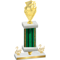 Premium Single Green Glacier Second Place Pickleball Trophy
