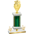 Premium Single Green Glacier Third Place Pickleball Trophy
