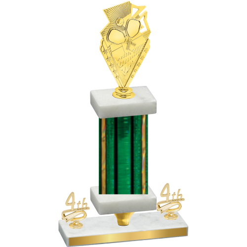Premium Single Green Glacier Fourth Place Pickleball Trophy