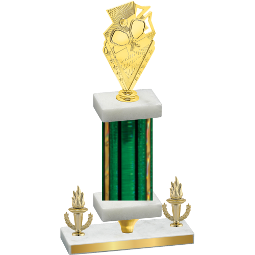 Premium Single Green Glacier Victory Pickleball Trophy
