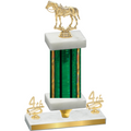 Premium Single Green Glacier Fourth Place Horses Trophy