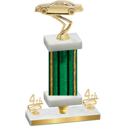 Premium Single Green Glacier Fourth Place Cars Trophy