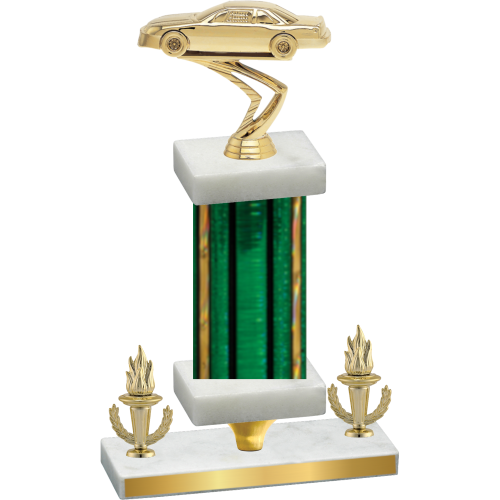 Premium Single Green Glacier Victory Cars Trophy