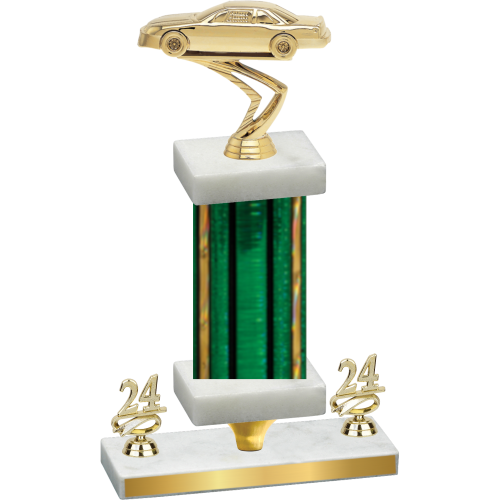 Premium Single Green Glacier Year Cars Trophy