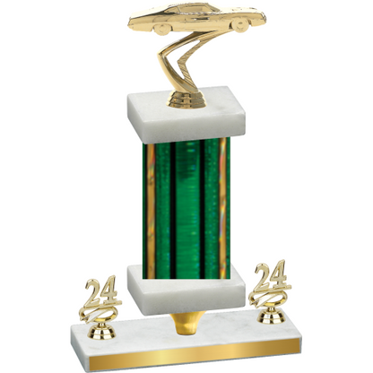 Premium Single Green Glacier Year Cars Trophy