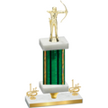 Premium Single Green Glacier First Place Archery Trophy