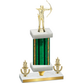 Premium Single Green Glacier Victory Archery Trophy