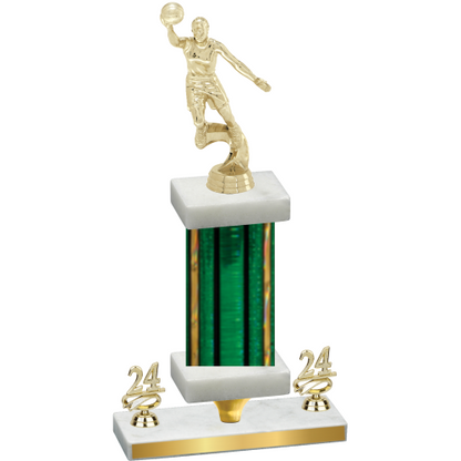 Premium Single Green Glacier Year Basketball Trophy