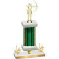 Premium Single Green Glacier First Place Archery Trophy