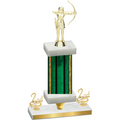 Premium Single Green Glacier Second Place Archery Trophy