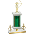 Premium Single Green Glacier Victory Archery Trophy