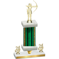 Premium Single Green Glacier Year Archery Trophy
