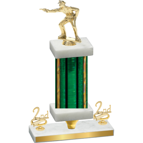 Premium Single Green Glacier Second Place Shooter Trophy