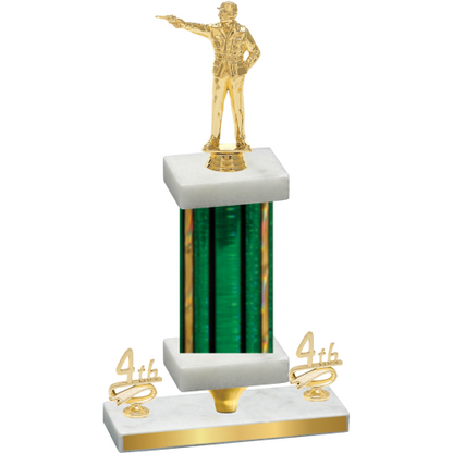 Premium Single Green Glacier Fourth Place Shooter Trophy