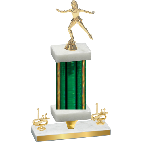 Premium Single Green Glacier First Place Skater Trophy