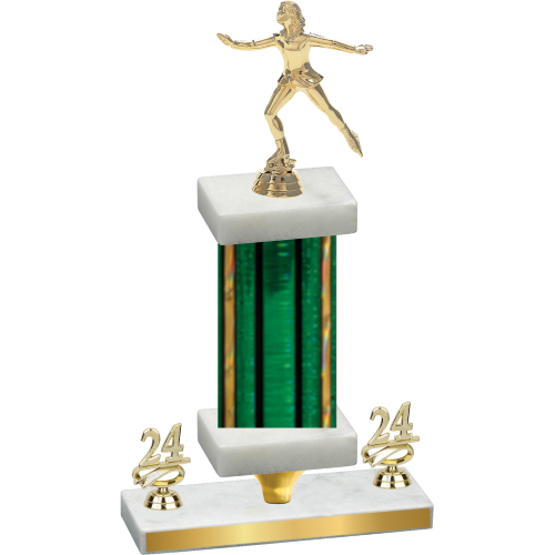 Premium Single Green Glacier Year Skater Trophy