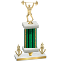 Premium Single Green Glacier Victory Weights Trophy