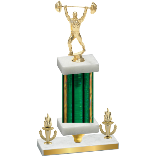 Premium Single Green Glacier Victory Weights Trophy