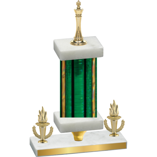 Premium Single Green Glacier Victory Chess Trophy
