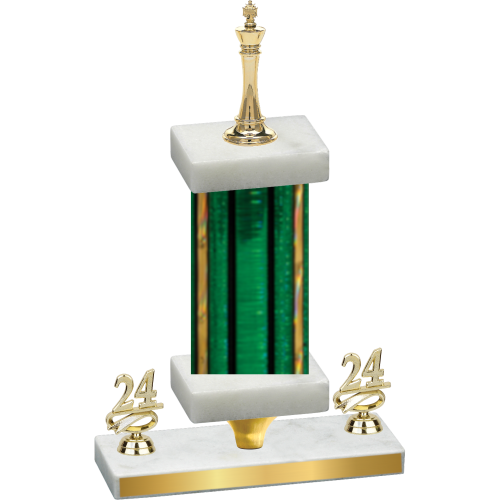 Premium Single Green Glacier Year Chess Trophy