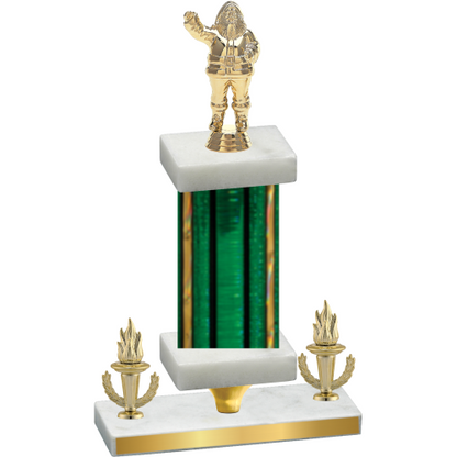 Premium Single Green Glacier Victory Holiday Trophy